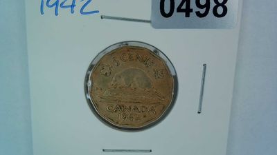 1942 Canada 5 Cent Tombac