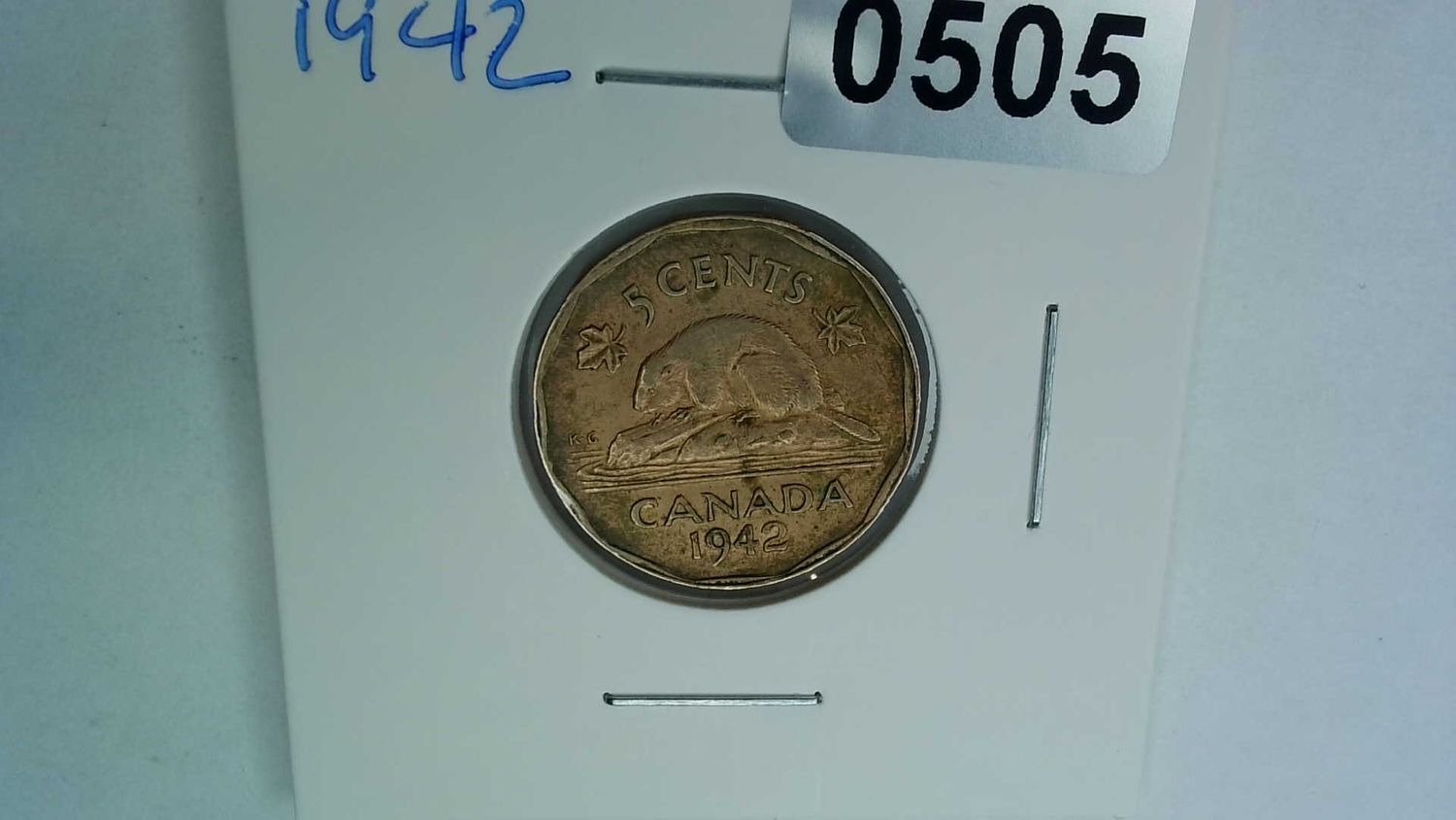 1942 Canada 5 Cent Tombac