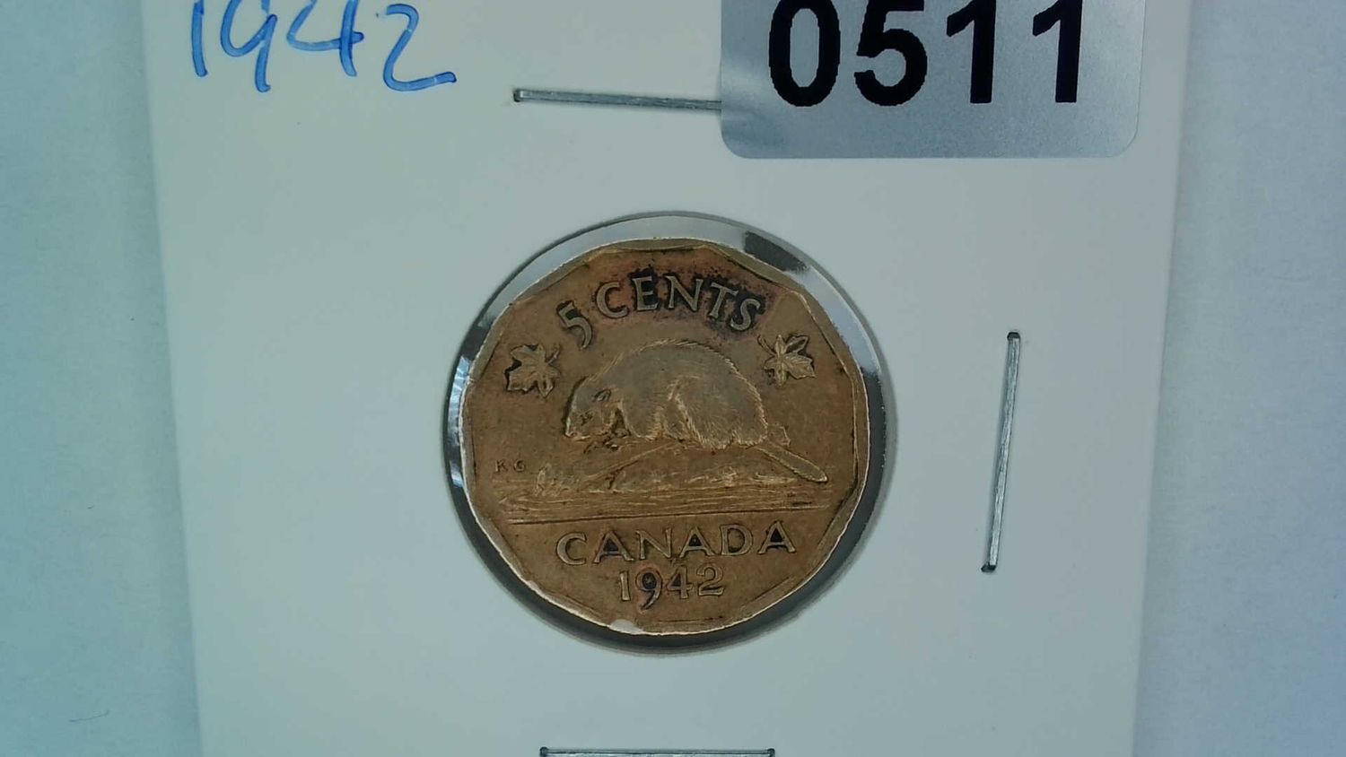1942 Canada 5 Cent Tombac