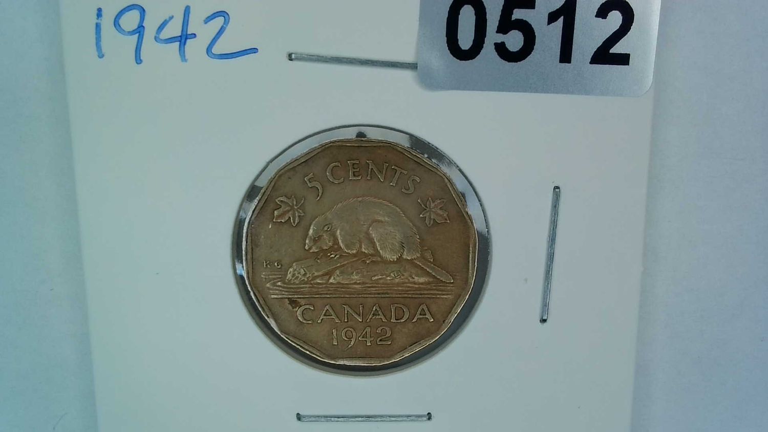 1942 Canada 5 Cent Tombac