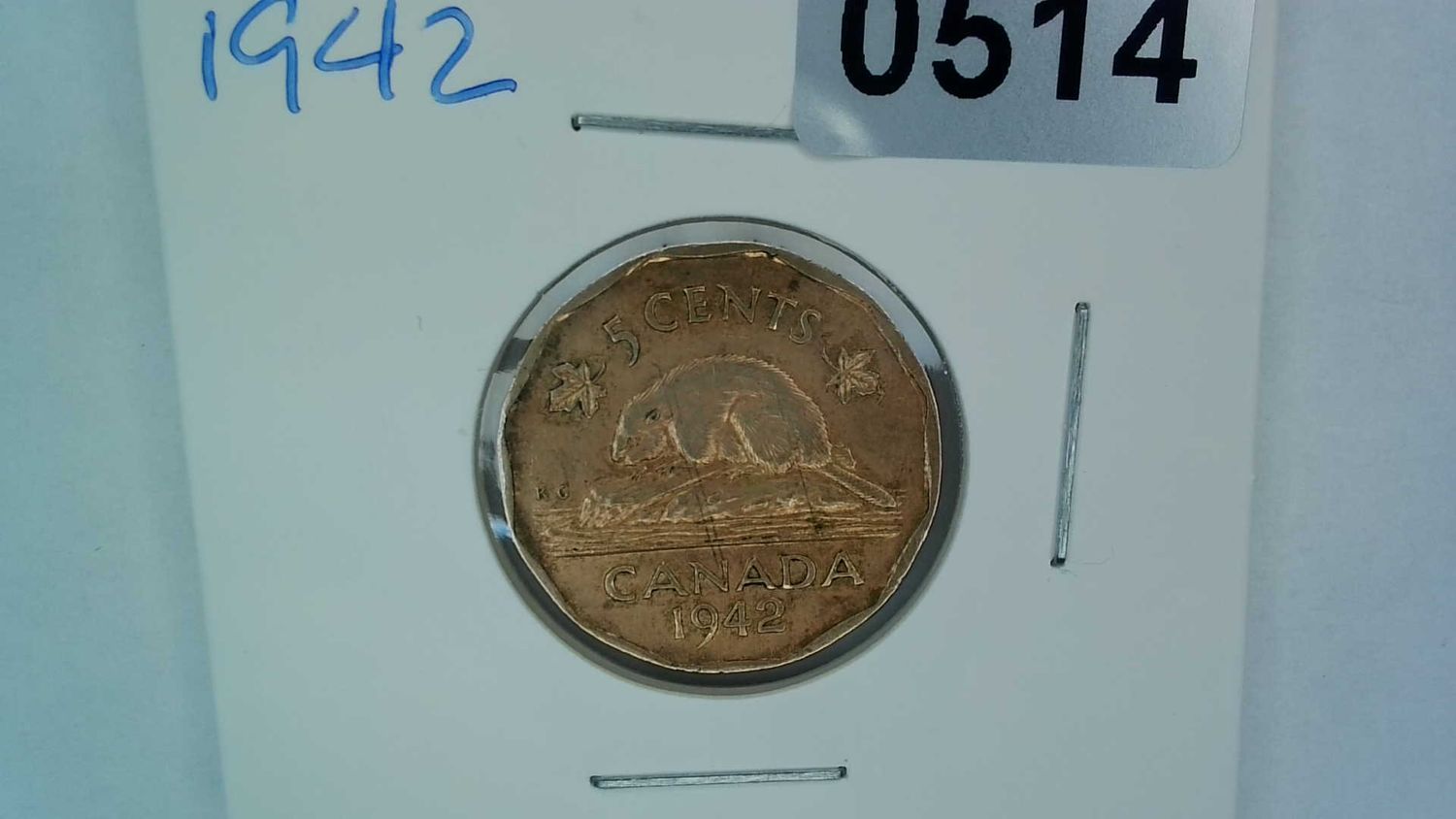 1942 Canada 5 Cent Tombac