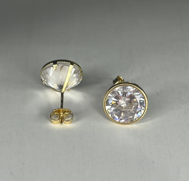 10k Gold Diamond Stud Earrings