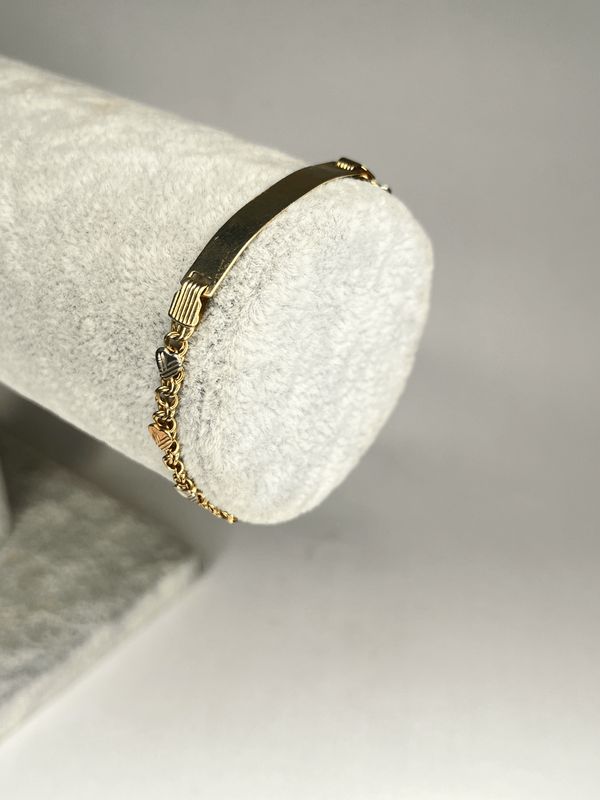 10k Gold Cuban Link Bracelet With Name Plate