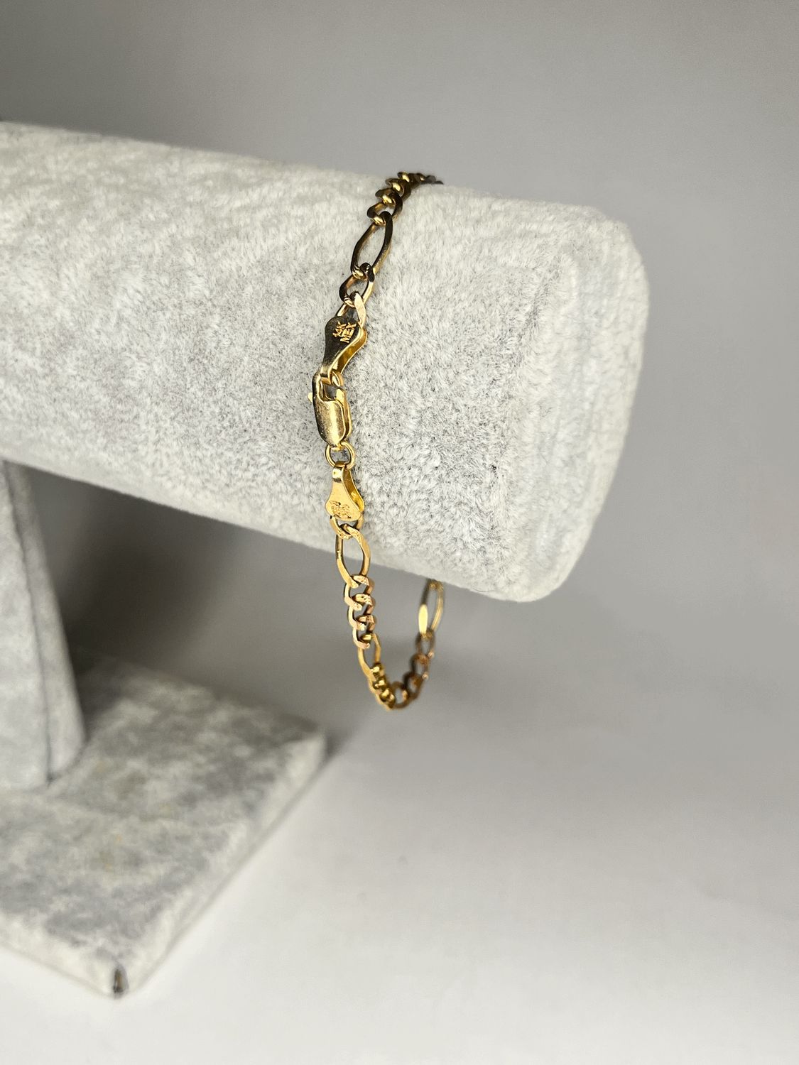 14k Rose Gold Figaro Bracelet