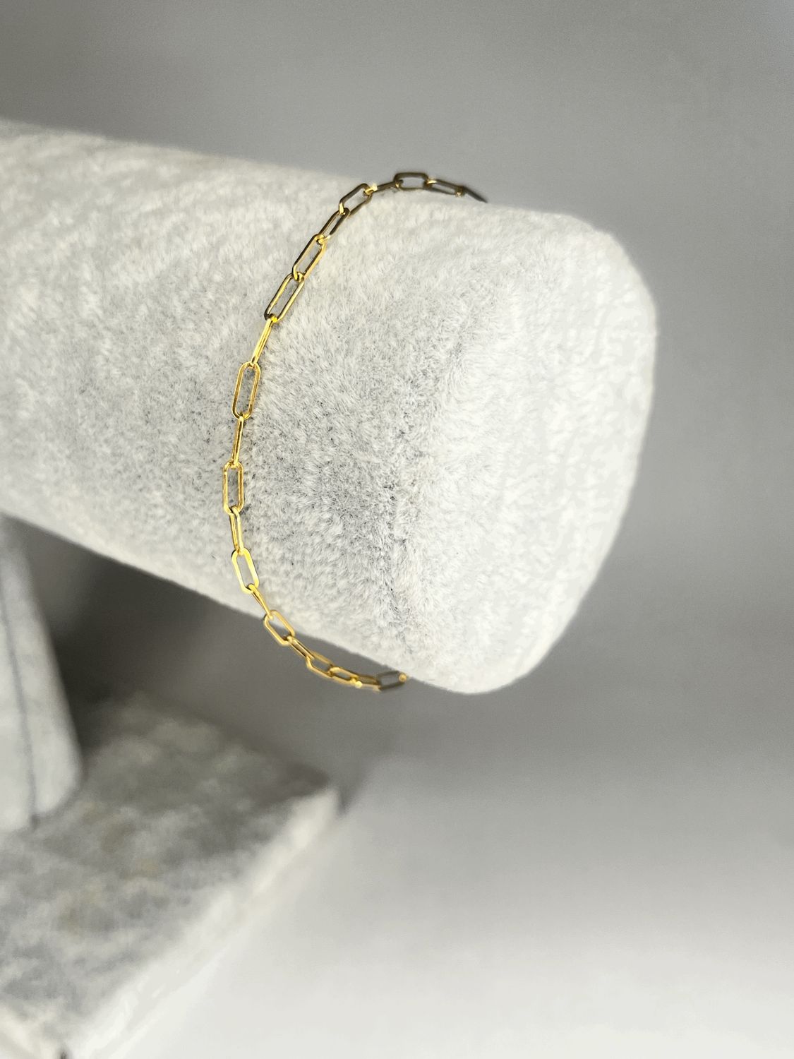 10k Gold Paper Clip Link Bracelet
