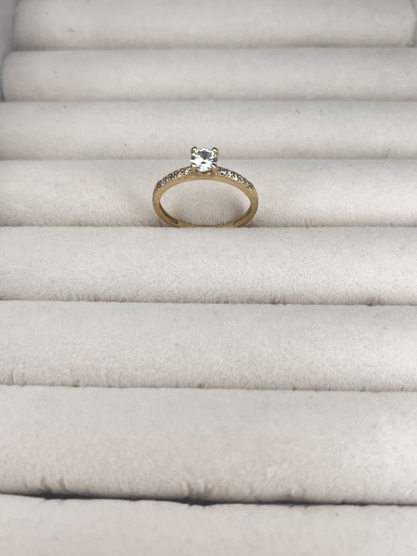 10k Gold Iced Out Promise Ring