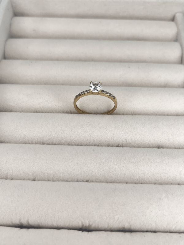 10k Gold Iced Out Promise Ring