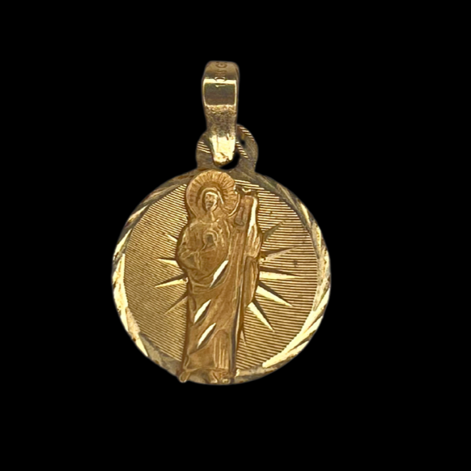 10k Gold San Judas Pendant