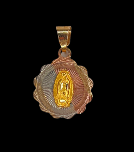 10k Rose Gold Virgin Mary Pendant