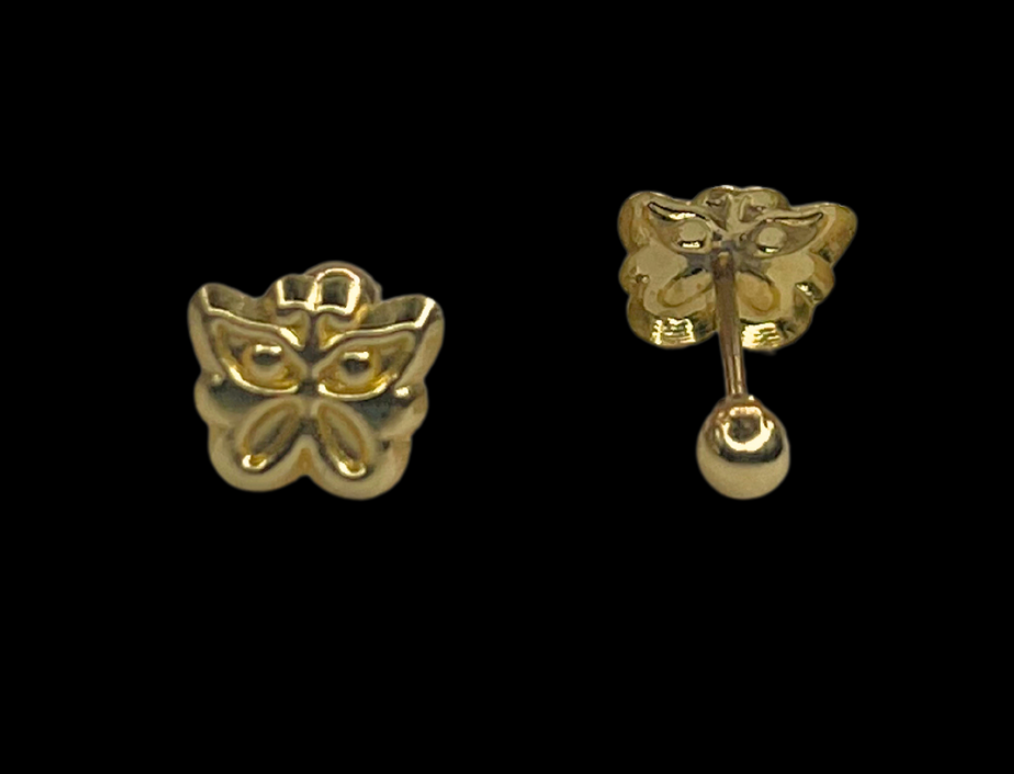 10k Gold Butterfly Earrings
