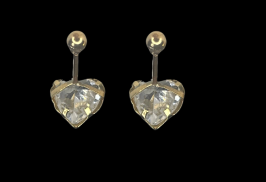 10k Gold Heart Earrings