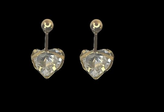 10k Gold Heart Earrings