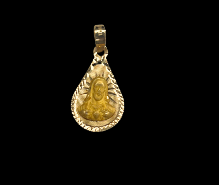 10k Gold Jesus Pendant