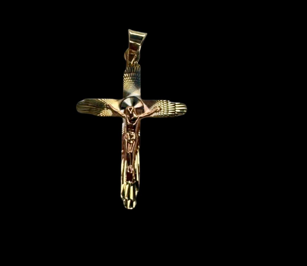 10k Rose Gold Cross Pendant