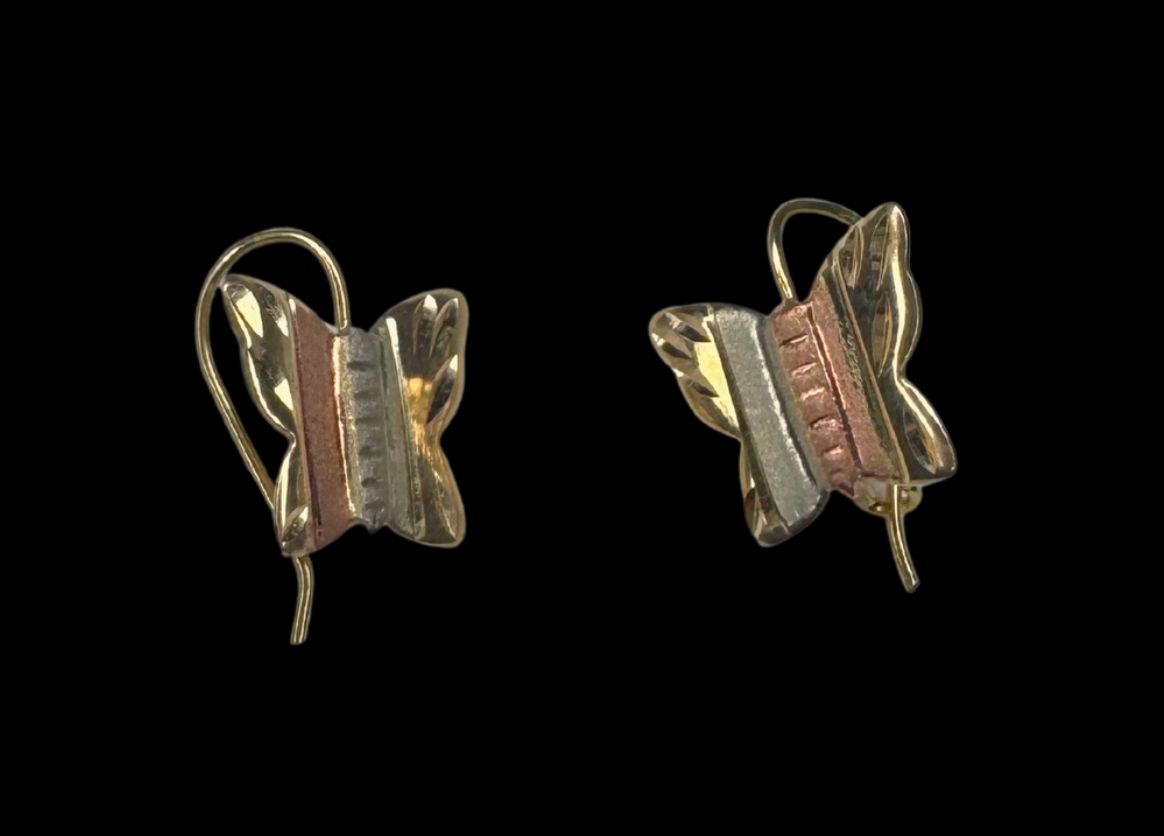 10k Gold Butterfly Earrings