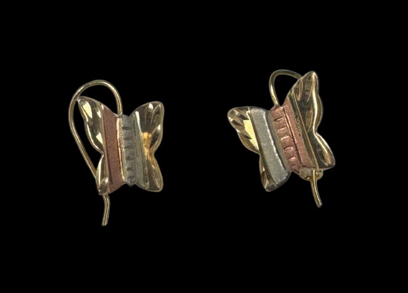 10k Gold Butterfly Earrings