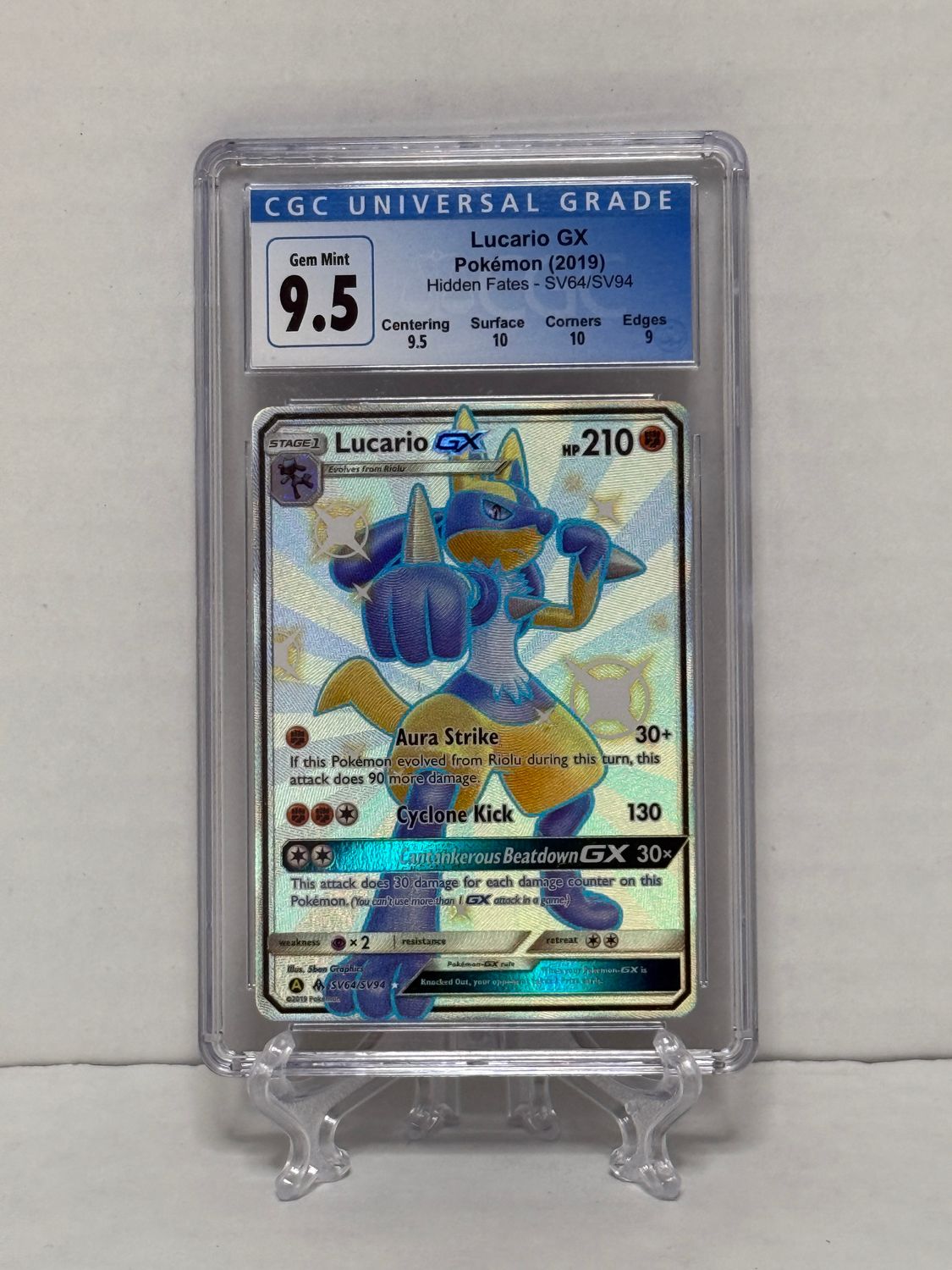 Pokemon Shiny Lucario GX (Graded)