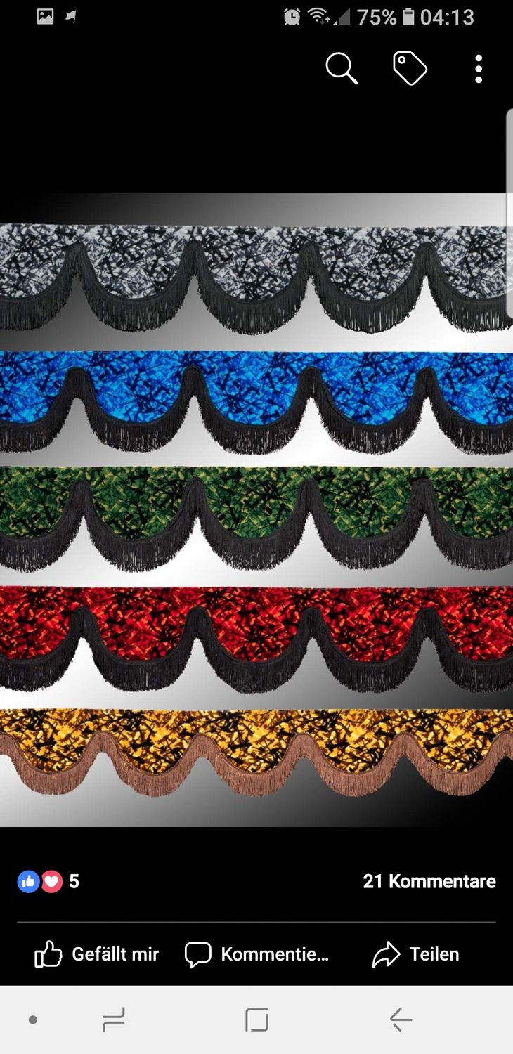 Frontbordure Dänisch Plüsch