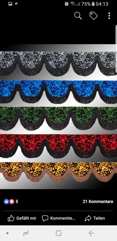 Frontbordure Dänisch Plüsch