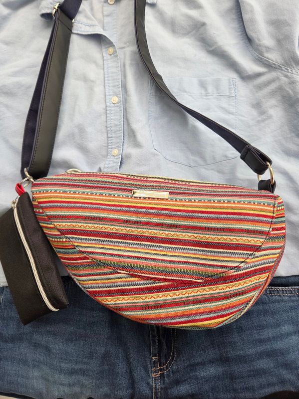 Moonbag boho nerka torebka w paski