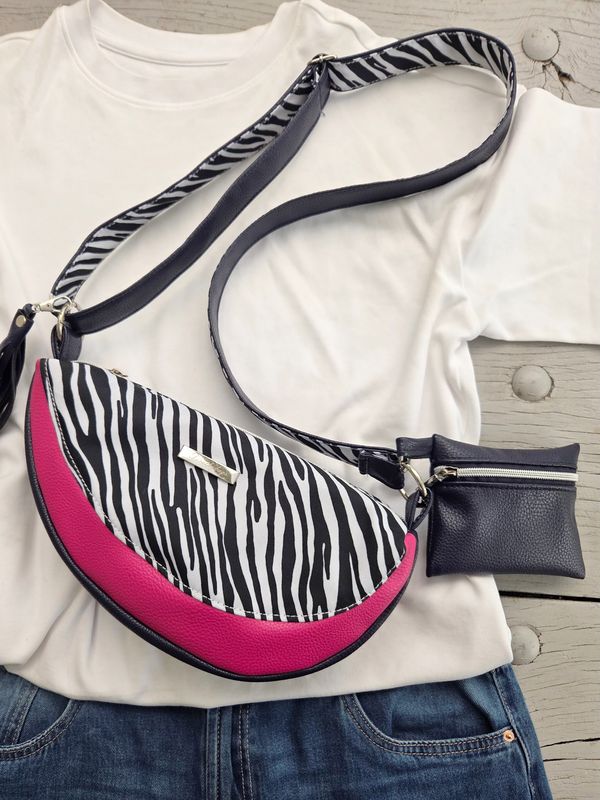 Moonbag torebka nerka Zebra