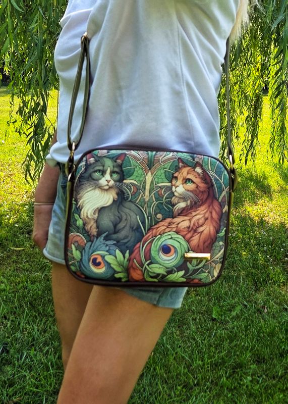 Torebka na ramię w koty