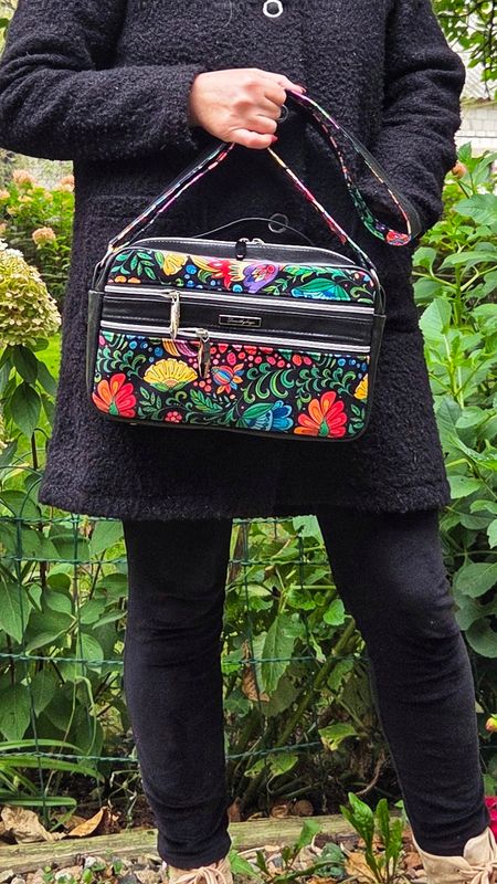 Torba damska, box, wzór ludowy