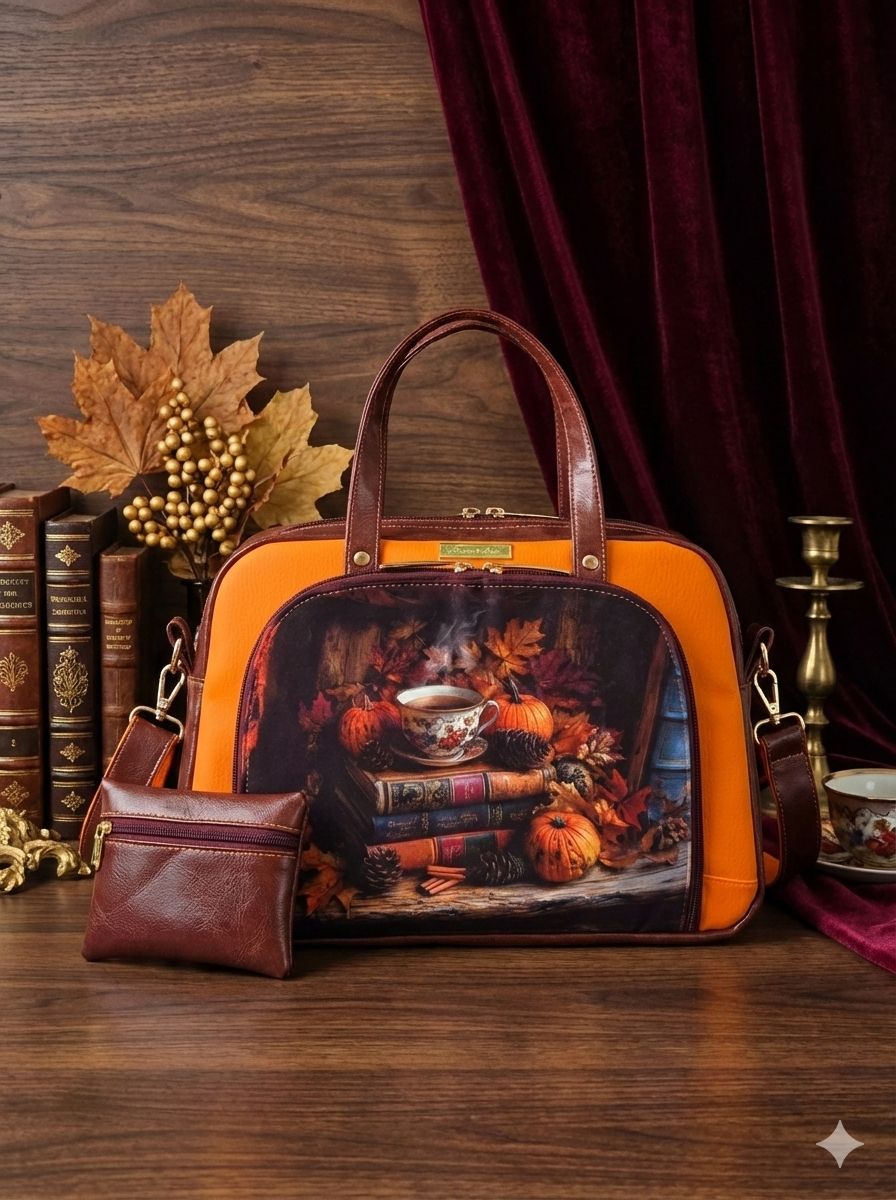 Kuferek torebka w dynie i książki