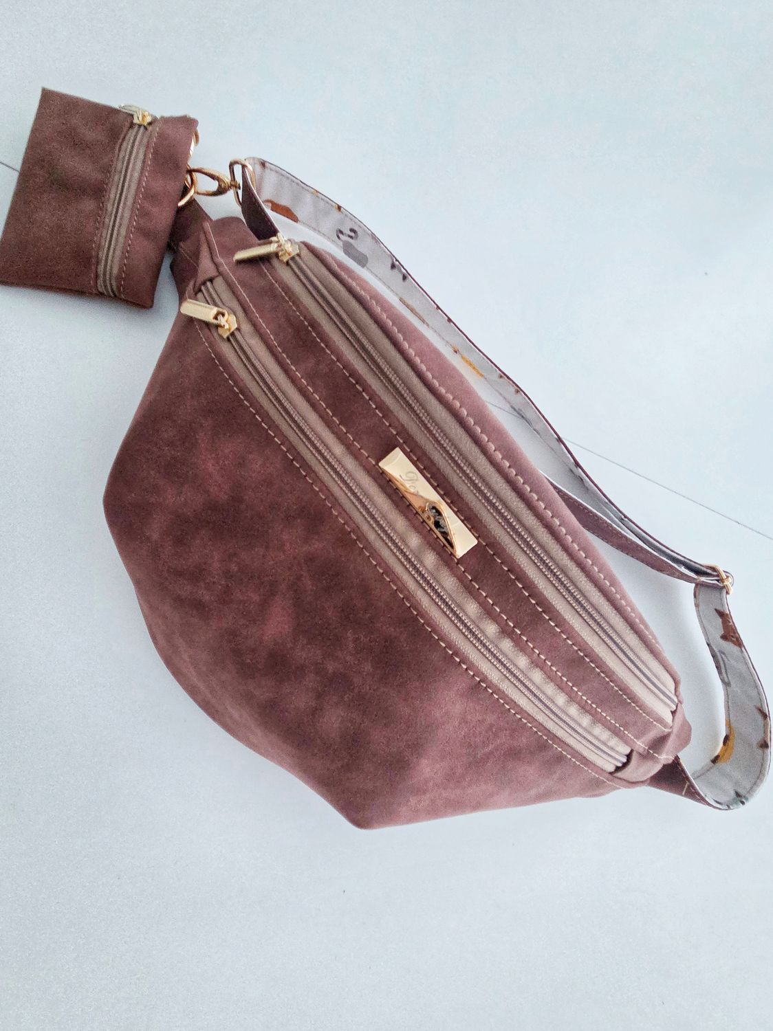 Nerka XXL zamsz jasny brąz