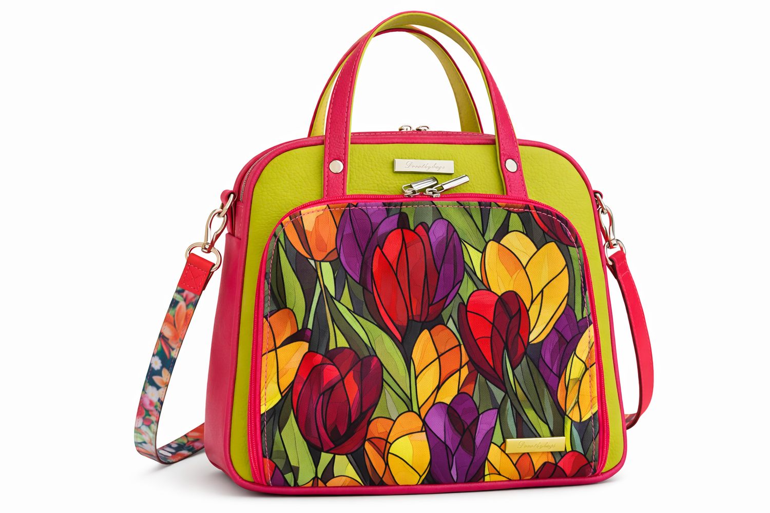 Kuferek wiosenny tulipany witraże a5