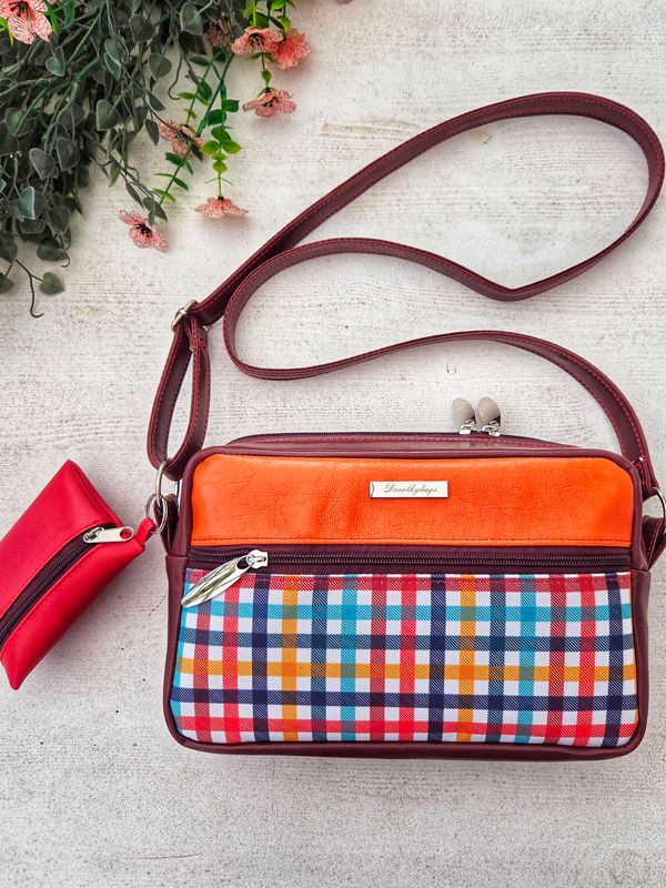 Torebka Box kratka bordo