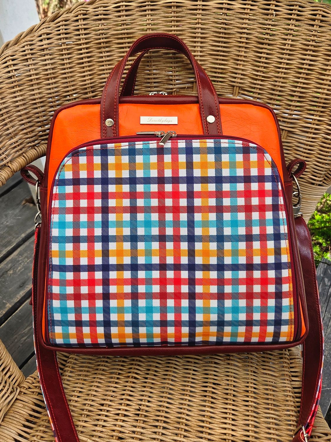 Torba kuferek  a4 Bordo kratka