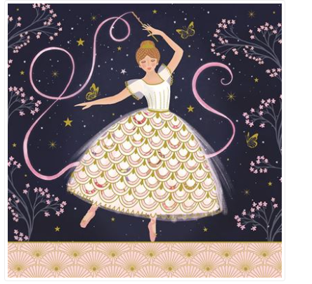 Carte d&#39;anniversaire danseuse