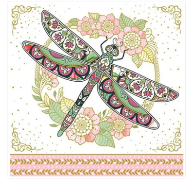 Carte d'anniversaire libellule