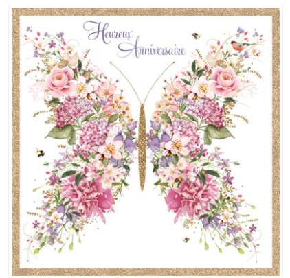 Carte d'anniversaire papillon