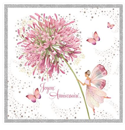 Carte d&#39;anniversaire petite fée