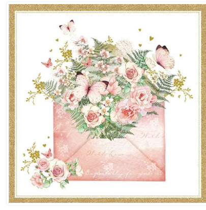 Carte d&#39;anniversaire enveloppe fleurie
