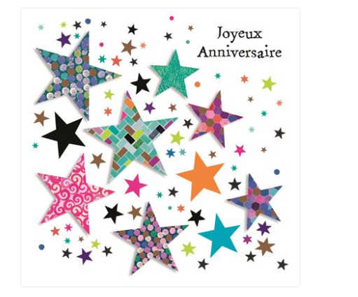 Carte d&#39;anniversaire étoiles