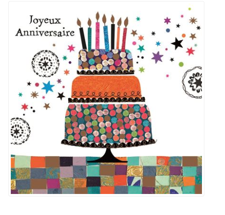 Carte d&#39;anniversaire gateau d&#39;anniversaire