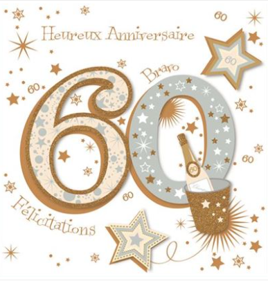 Carte anniversaire 60 ans