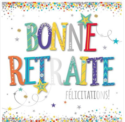 Carte bonne retraite félicitations