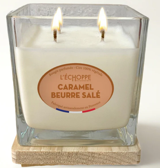 Bougie parfumée caramel beurre Salé, 400g
