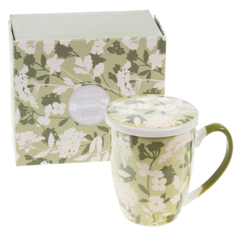 Cofrret tasse à thé avec filtre Isana