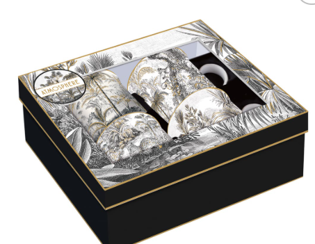Coffret de 4 tasses assorties Retro jungle