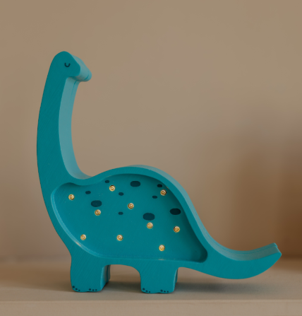 Veilleuse dinosaure en bois