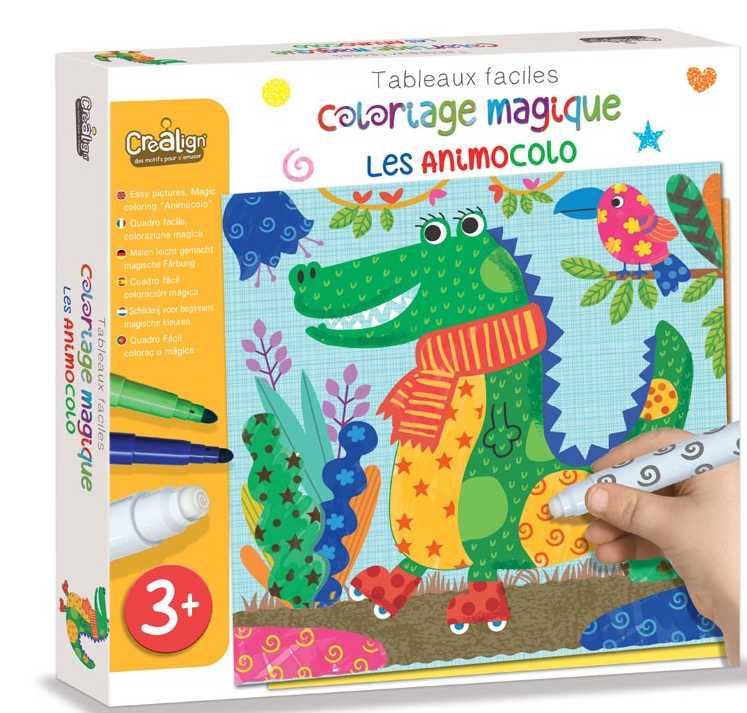Tableaux Faciles, Coloriage magique &quot;Les Animocolo&quot;