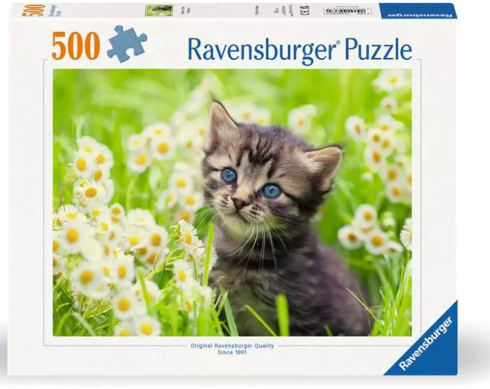 Puzzle Chaton dans la prairie, 500 pièces