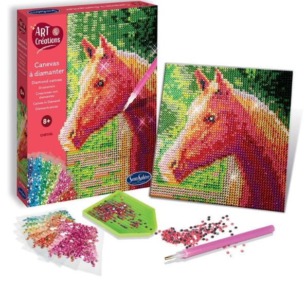 A&amp;C Canevas à dimanter cheval