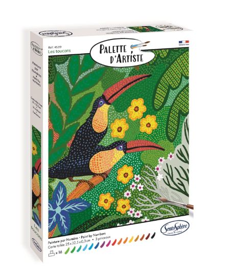 Palette d&#39;artiste les toucans