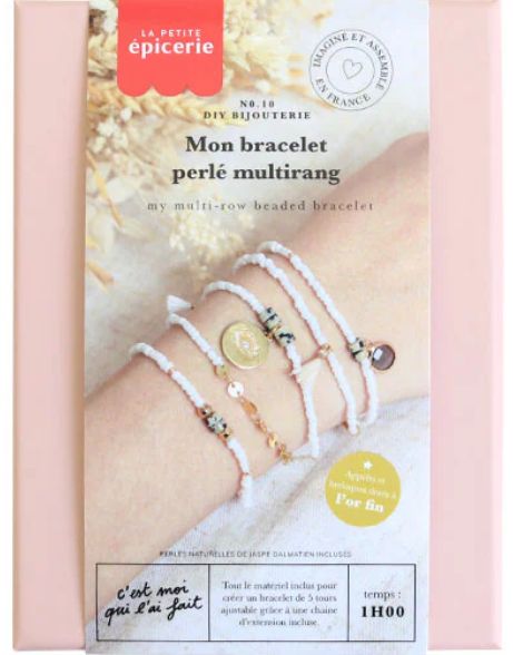 Kit bracelet perlé multi-rangs - Blanc